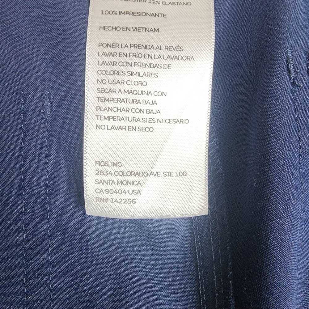 FIGS Scrub Set Womens L Blue Technical Collection Casma V Neck Top Cargo Pants - Picture 14 of 16
